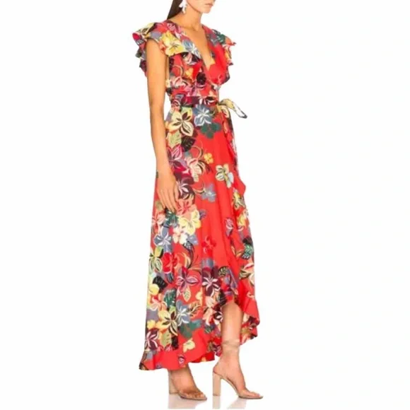 Alexis Janna Floral Print Wrap Dress